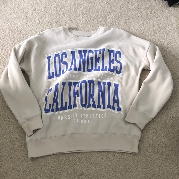 abercrombie kids Other - Cream and Blue Crewneck Sweater